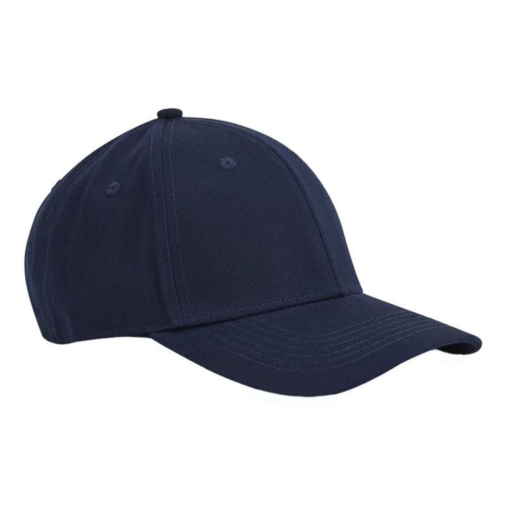 Beechfield Classic 6 Panel Natural Cotton Cap / French Navy